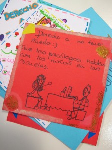 dibujos de niños y niñas del Centro de acogida de Fundación Diagrama
