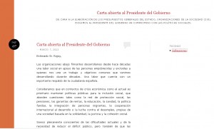 carta abierta al presidente