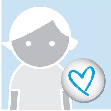 corazon azul badge
