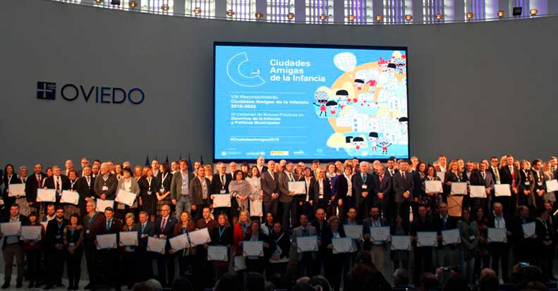 Acto de entrega de los Reconocimientos Ciudades Amigas de la Infancia 2018